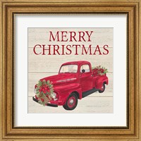 Framed Home for the Holidays - Red Truck