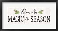 Framed Peaceful Christmas - Magic of the Season horiz black text