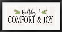 Framed Peaceful Christmas - Comfort and Joy horiz black text
