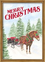 Framed Sleigh Bells Ring - Merry Christmas