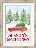 Framed Sleigh Bells Ring - Seasons Greetings