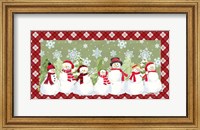 Framed Snowman Wonderland - Green Plaid