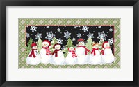 Framed Snowman Wonderland - Red Plaid