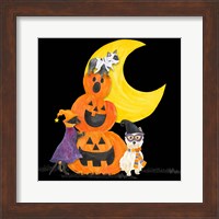 Framed Fright Night Friends IV Pumpkin Stack