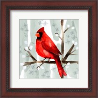 Framed Christmas Hinterland I Cardinal