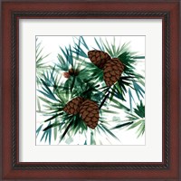 Framed Christmas Hinterland II Pine Cones