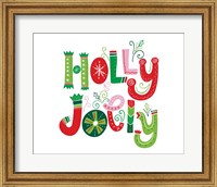 Framed Festive Lettering - Holly Jolly