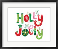 Framed Festive Lettering - Holly Jolly
