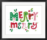 Framed Festive Lettering - Merry Merry