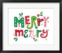 Framed Festive Lettering - Merry Merry