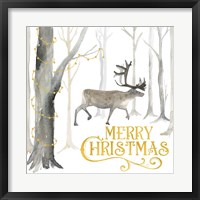 Christmas Forest II Merry Christmas Framed Print