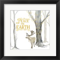 Framed Christmas Forest III Peace on Earth