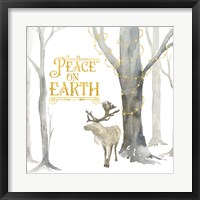 Framed Christmas Forest III Peace on Earth