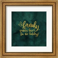 Framed 'All that Glitters for Christmas III-Family Gathers' border=