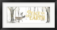 Framed Christmas Forest panel II-Peace on Earth