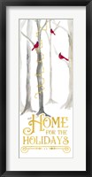 Framed Christmas Forest panel IV-Home for the Holidays