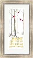 Framed Christmas Forest panel IV-Home for the Holidays