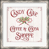 Framed Vintage Christmas Signs I-Candy Cane Coffee