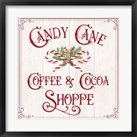 Framed Vintage Christmas Signs I-Candy Cane Coffee