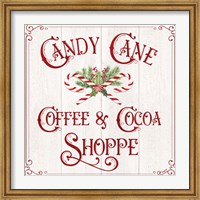 Framed Vintage Christmas Signs I-Candy Cane Coffee