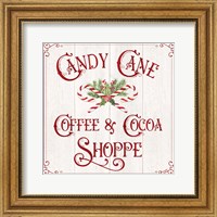 Framed Vintage Christmas Signs I-Candy Cane Coffee