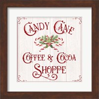 Framed Vintage Christmas Signs I-Candy Cane Coffee