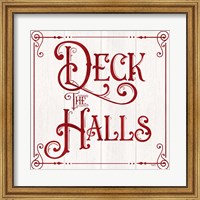 Framed Vintage Christmas Signs II-Deck the Halls