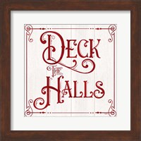 Framed Vintage Christmas Signs II-Deck the Halls