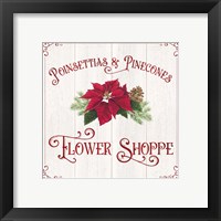 Framed 'Vintage Christmas Signs III-Flower Shoppe' border=