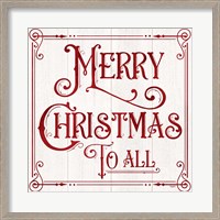 Framed 'Vintage Christmas Signs IV-Merry Christmas' border=