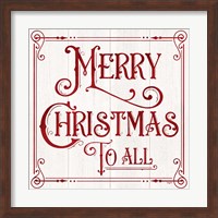 Framed Vintage Christmas Signs IV-Merry Christmas