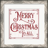 Framed Vintage Christmas Signs IV-Merry Christmas