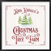 Framed Vintage Christmas Signs VI-Tree Farm