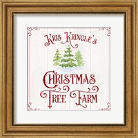 Framed Vintage Christmas Signs VI-Tree Farm