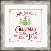 Framed Vintage Christmas Signs VI-Tree Farm