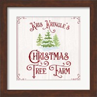 Framed Vintage Christmas Signs VI-Tree Farm