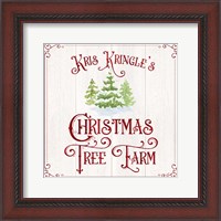 Framed Vintage Christmas Signs VI-Tree Farm