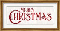 Framed Vintage Christmas Signs panel I-Merry Christmas