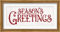Framed Vintage Christmas Signs panel II-Seasons Greetings