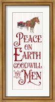 Framed Vintage Christmas Signs panel III-Peace on Earth