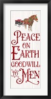Framed Vintage Christmas Signs panel III-Peace on Earth