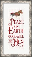 Framed Vintage Christmas Signs panel III-Peace on Earth