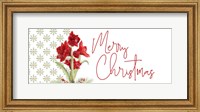 Framed Merry Amaryllis panel I
