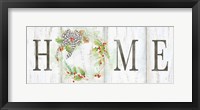 Framed Holiday Gingham Wreath panel I