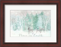 Framed Peace on Earth Silver landscape