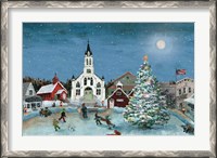 Framed Christmas Scene-Moon