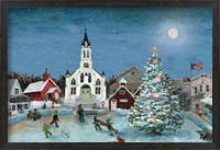 Framed Christmas Scene-Moon