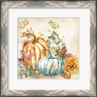 Framed Watercolor Harvest Pumpkin I