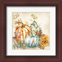 Framed Watercolor Harvest Pumpkin I