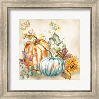 Framed Watercolor Harvest Pumpkin I